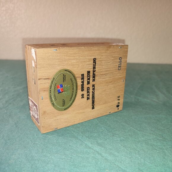 Cigar Box Wooden Stamp Dominican Republic Fonseca Vintage Caribbean ethnic old - Picture 6 of 9